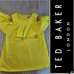 Ted Baker Cold-Shoulder Top with Ruffle Overlay